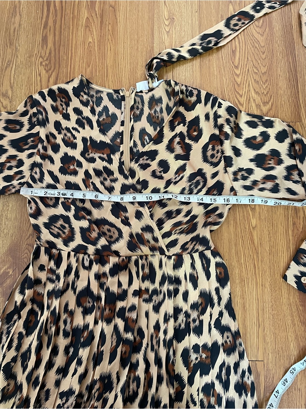 Leopard-Print Wrap Maxi Dress in Brown - Picture 6 of 10
